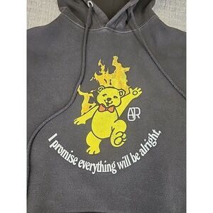 AJR Bummerland Hoodie Sz Medium Mebs Black Dancing Bear Tour Merch Long Sleeve